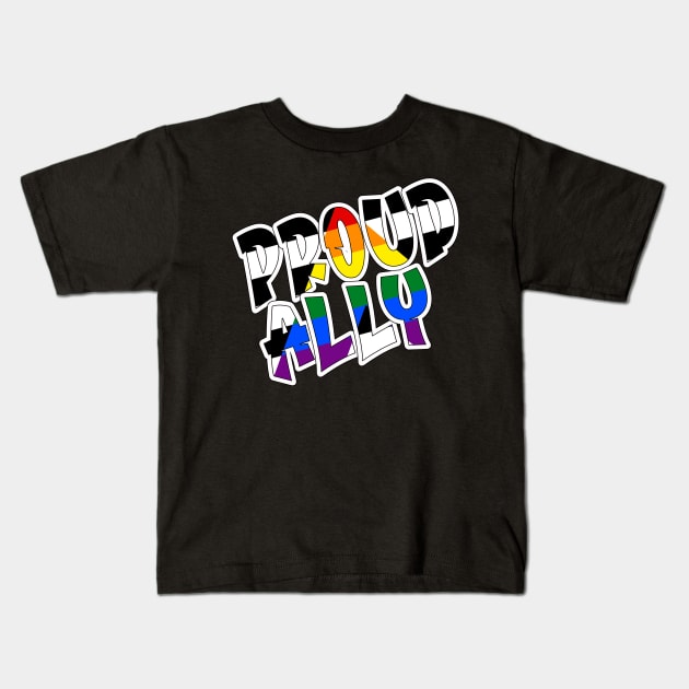 Proud Ally Kids T-Shirt by Fig-Mon Designs